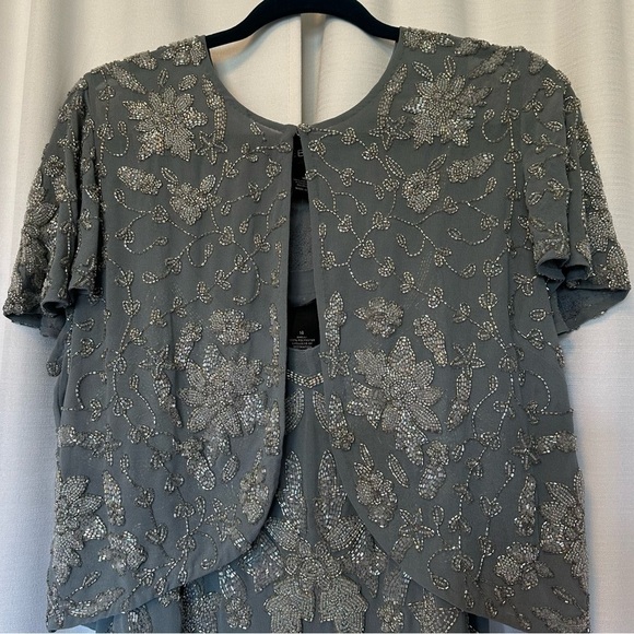 New NWT Lane Bryant Twinset Cardigan Tank Top Beaded Embellishment Blue 14 16 - Picture 1 of 16